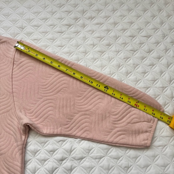 NWT Ocean + Coast Quilted Textured Cozy Mock Neck Sweatshirt Pink Plus Size 4X - Picture 8 of 12